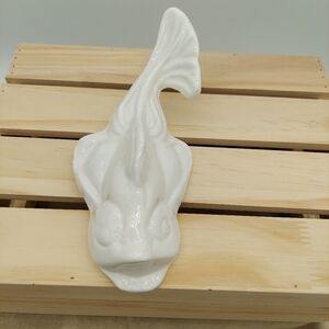 White Koi Fish Decoration Tiki Style